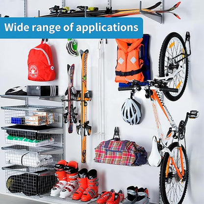 2 Pack Garage Storage Utility Hooks，Garage Garden Tool Organizer，Steel Wall Mount Hooks, Garden Small U Hooks (Type O-Orange)