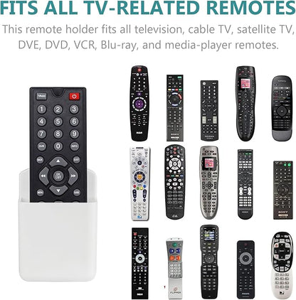 3 Pack Remote Control Holder, TV & Wall Pen Storage Accessories for Home Office School, White