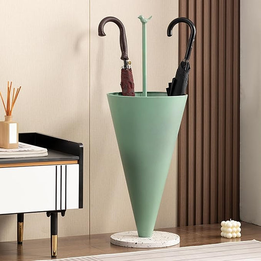 Metal Entrance Umbrella Stand Holder Indoor，Umbrella shape,Modern tall Large Capacity Umbrella Storage stand ， For Hotel，Offices，home，Commercial(Green)