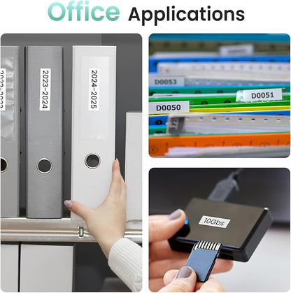 Phomemo Label Maker Machine with Tape, P12 Bluetooth Small Label Maker with Multiple Templates Thermal Transfer Ribbon Printer Machine for Home, School, Gift Wrapping, Office, Green