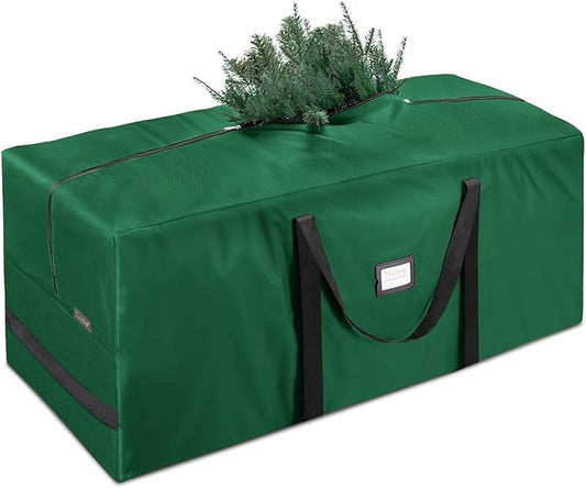 BALEINE 7.5 ft Christmas Tree Storage Bag, Heavy Duty 900D Oxford Fabric with Reinforced Handles and Dual Zippers Wide Opening, Extra Large Storage Container (Green)