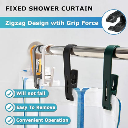 XoYoZo Laundry Hooks with Clips Hanger Closet Organizer Clamps Socks Boot Bras Towels for Bathroom Wardrobe Kitchen Office 4Pcs (Green)