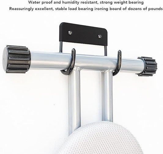 Ironing Board Hanger, Iron Wall Mount Holder for Laundry Rooms,Wall Mounted Iron Board Hook for Laundry Room Organization (Matte Black)