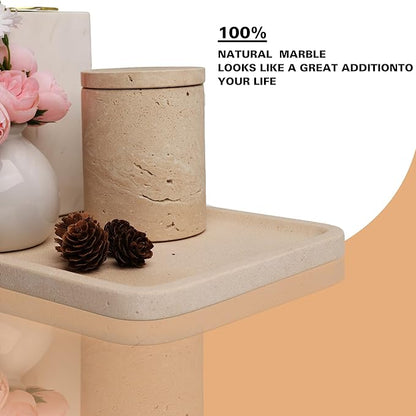 CasaCouture Limetsone Absorbent Vanity Tray for Bathroom Counter-12 X7 Decorative Tray for Perfume, Candles, Stone Jewelry Dish Tray