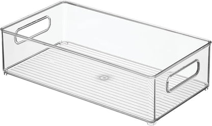iDesign Stackable Fridge Bin - Storage Bin for Freezer or Pantry Organization, Clear, Made in USA