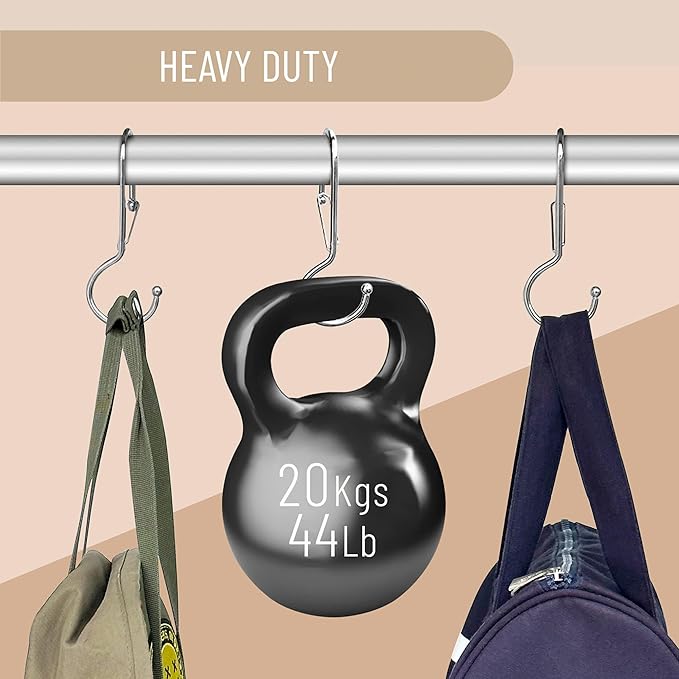 Blau Marité 6 Purse Hanger for Closet. Tote Hanger. S-Shaped Hooks S Hooks Twist Design. Anti Drop S-Shaped Hook for hanging handbags with Safety Buckle to Prevent Falls. Heavy Duty. (Silver, Twisted)