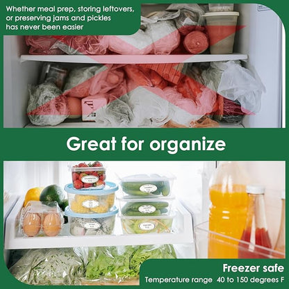DGBDPACK 200 Dissolvable Canning Labels for Mason Jars, 1 x 2⅛ inch Food Labels, Tiny Canning Jar Stickers Removable with Water