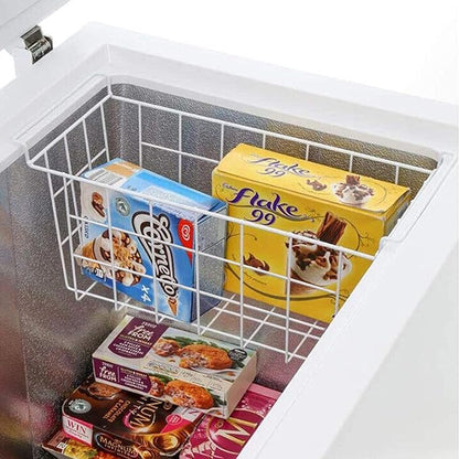 Chest Freezer Baskets 15.5 Inch, Chest Freezer Organizer Bins Metal Wire Storage Baskets with Hanging Handles for Deep Freezer, Set of 2
