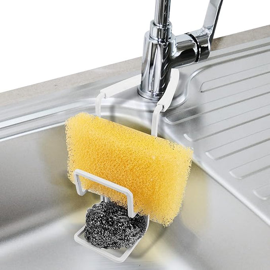 Achoulei Sink Caddy Sink Sponge Holder - Faucet Rack Shower Tray - Fix Around Faucet-kitchen sponge holder for sink Organizer