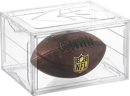 STAHMFOVER Clear Shoe Box Stackable Plastic Sneaker Box Container, Magnetic Side Open Shoe Organizer and Shoes Storage Case, Full Transparent Versatile Display Case（CLEAR 1 Pack-Floating）