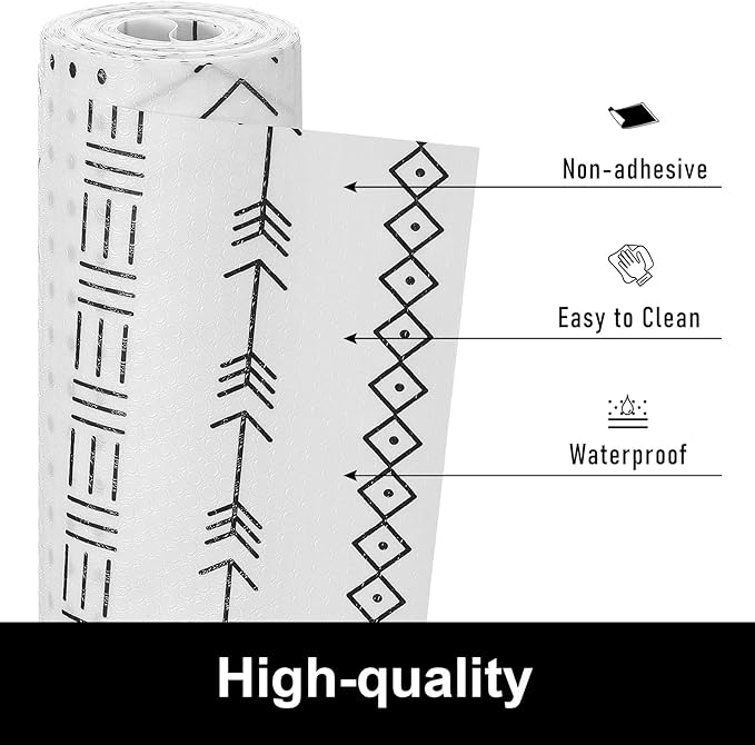 Cooyes Shelf Liner Drawer Liners, Shelf Liners for Kitchen Cabinets, Non Adhesive Cabinet Liner, EVA Waterproof Non-Slip Refrigerator Liners for Kitchen, Drawer（17.5" W x 360" L）