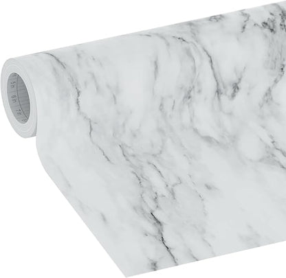 EasyLiner Peel & Stick Decor Removable Peel and Stick Wallpaper - Self Adhesive Decorative Shelf Paper for Cabinets, Walls, Resurfacing Projects - Adhesive Shelf Liner - 20in x 18ft - Gray Marble