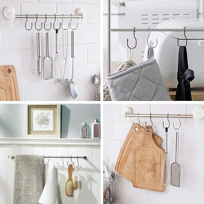 DHYLRICHER 24-Pack Purse Hangers for Closet, Large 5-inch Twist Design Hooks for Bags, Purses, Handbags, Belts, Scarves, Hats (Platinum)