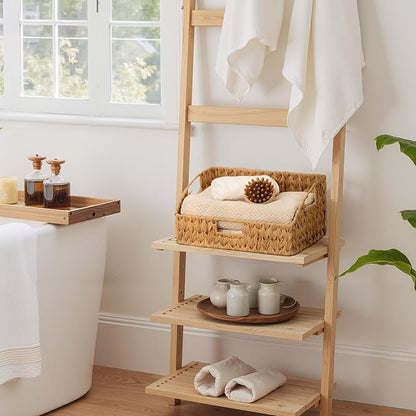 GRANNY SAYS Wicker Storage Basket for Shelves, Large Wicker Basket with Handles, Trapezoid Woven Baskets for Storage, Decorative Baskets for Home Decor, Natural