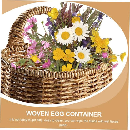 Woven Hanging Storage Basket for Kitchen Decorative Wall Organizer for Garlic Ginger and Eggs Space-saving Design Light for Use