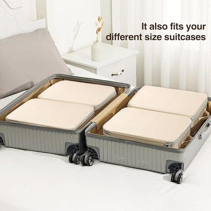 DIMJ Clothes Storage Bag 8 Pack, 19L Compression Storage Bags for Sweater, Closet, Sheet Storage Organizer with Window Handle, Compression Packing Cubes Space Saver Storage Bags with Zipper