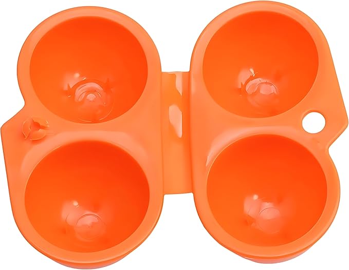 Portable Egg Storage Eggs Holder Box Container Hiking Outdoor Camping Carrier For 2 Egg Case (Orange)