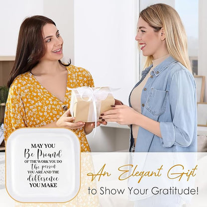 PUDDING CABIN Thank You Gift, Appreciation Employee Teacher Nurse Coworker Colleague Retirement Gift for Woman Jewelry Dish – May You Be Proud of the work You do – Gift for Team