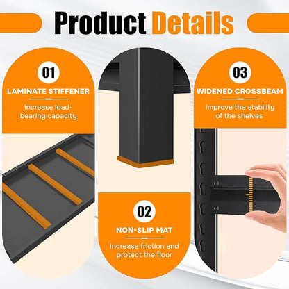 Over Washer and Dryer Shelves, 5 Tier Laundry Room Metal Freestanding Shelf, Adjustable Space-Saving Storage Shelving, Sturdy Washing Machine Rack Organizer, 39.4''W*15.75''D*77.44''H, Black