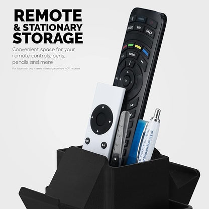 Dual Game Controller, TV Remote Control & Stationary Storage Desktop Organizer Holder, Universal Design for Xbox ONE PS5 PS4 PC Gamepads, Reduce Clutter (D03)