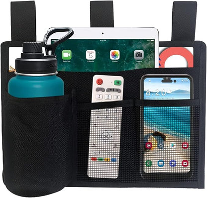 Boczif Bedside Storage Caddy, Bunk Bed Storage Bag, Hanging Bedside Organizer for TV Remote Control, Phones, Tablets, Bedside Pocket for College Dorm Rooms Baby Bed Rails, Hospital, Camp