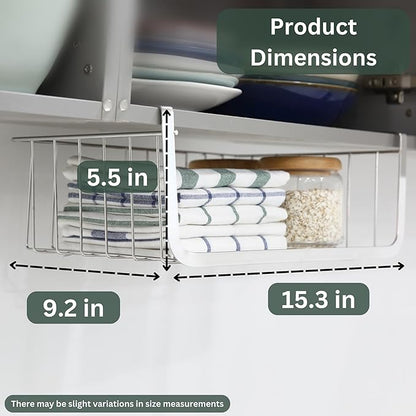 Upper Cabinets Hanging Shelf (Stainless Steel, 5.5" H x 15.3" W x 9.2" D)