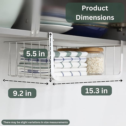 Upper Cabinets Hanging Shelf (Stainless Steel, 5.5" H x 15.3" W x 9.2" D)