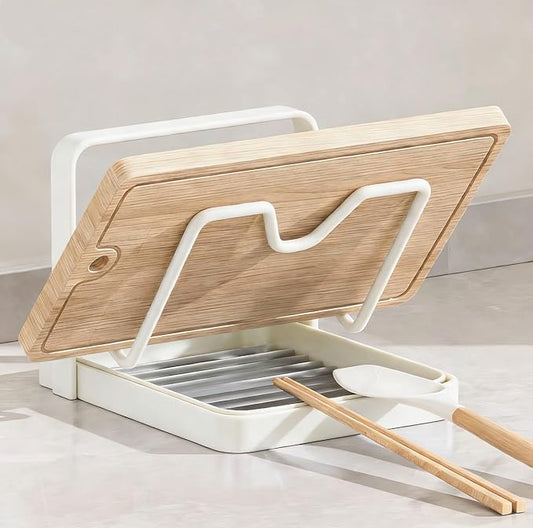 Kitchen Pot Lid Storage Rack, Thickened Carbon Steel Material Pot Lid Holder While Cooking, Multifunctional Kitchen Pot Cover Organizer for Countertop, (Milky whtie Single layer)