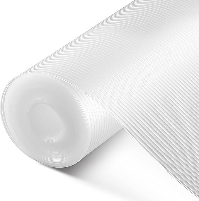 Shelf Liner, Drawer Liner, 20 Inches x 10 FT Cabinet Liner for Kitchen Cabinets Non-Adhesive Shelf Liners, Waterproof Shelf Paper with Non-Slip, Durable Liners, Clear