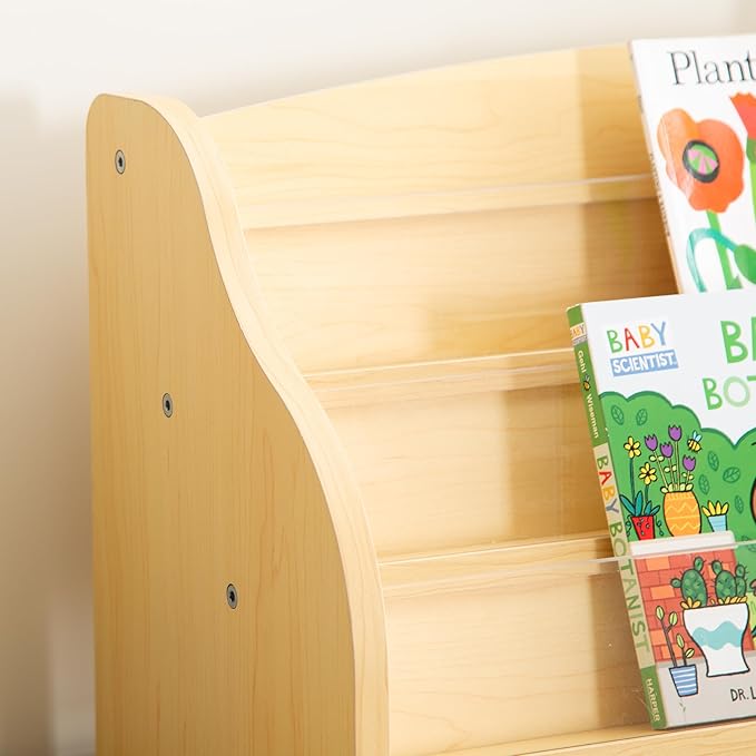 Guidecraft Tabletop Book Display: Book Shelf Display Rack for Kids Room