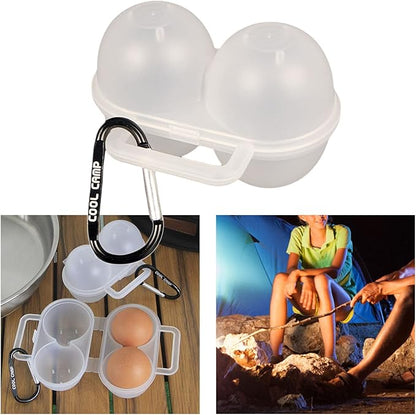 2 Grids Egg Holders, Egg Cartons For Refrigerator, Egg Storage Container, Shockproof Durable Refrigerator Egg Trays, Deviled Egg Tray Carrier with Lid, Egg Organizer Box for Fridge or Camping
