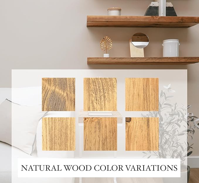 Urbandi Modern Floating Shelves 3 Inches Thick for Wall, Wide Shelves for Kitchen, Living Room, Bedroom, and Bathroom, Natural Pine Wood, Rustic Wooden Shelf, (Set of 2) (Aged Oak, 60Lx3Hx8D)