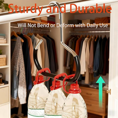 Durable Steel Hangers Maximize Closet Space with Versatile Storage, Hat Organizer Durable Stainless Steel, Durable Steels Hangers for Caps, Ties, Scarves, Clothes (White,10pcs)