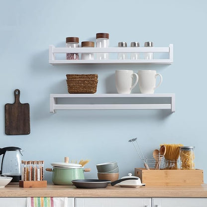 Fun Memories Nursery Book Shelves, 24Inch Floating Shelf for Wall, Wall Bookshelf for Kids Solid Wood Wall Mounted Shelves for Books,Toys and Decor Storage, Set of 2