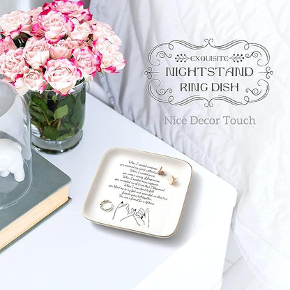 PUDDING CABIN Friend Birthday Gifts for Women Ring Trinket Dish You are Friends for a Lifetime Inspirational Friendship Gifts for Women Sister Her BFF Bestie Coworkers Female