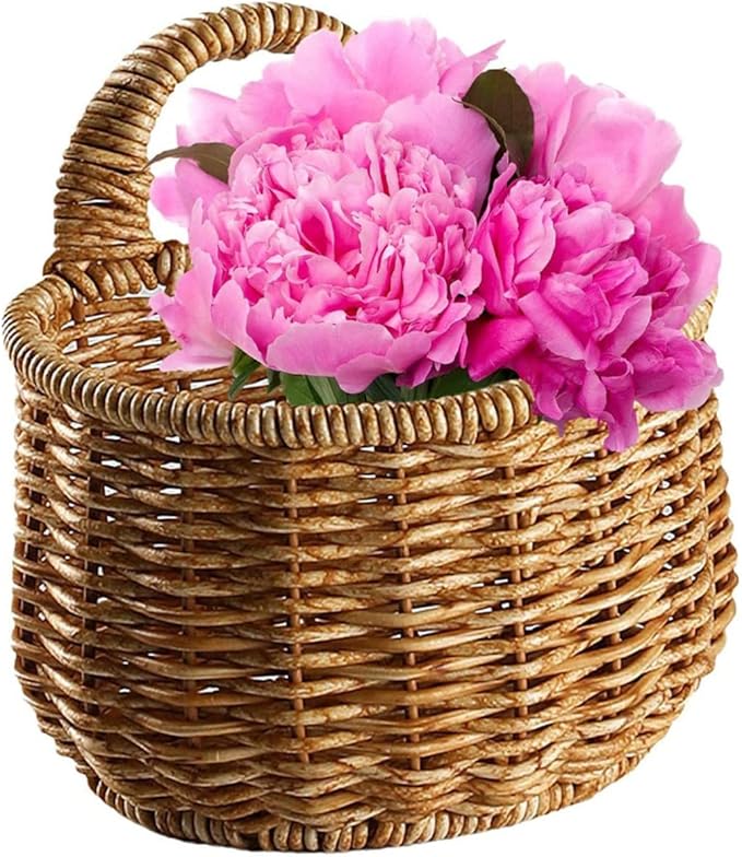 Decorative Woven Storage Basket for Kitchen Wall Mounted Egg and Vegetable Organizer High Grade Garlic and Ginger Container Elegant Design for Home Organization