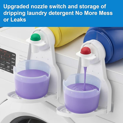 2-Pack Laundry Detergent Dispenser Set with Detergent Holder Cups