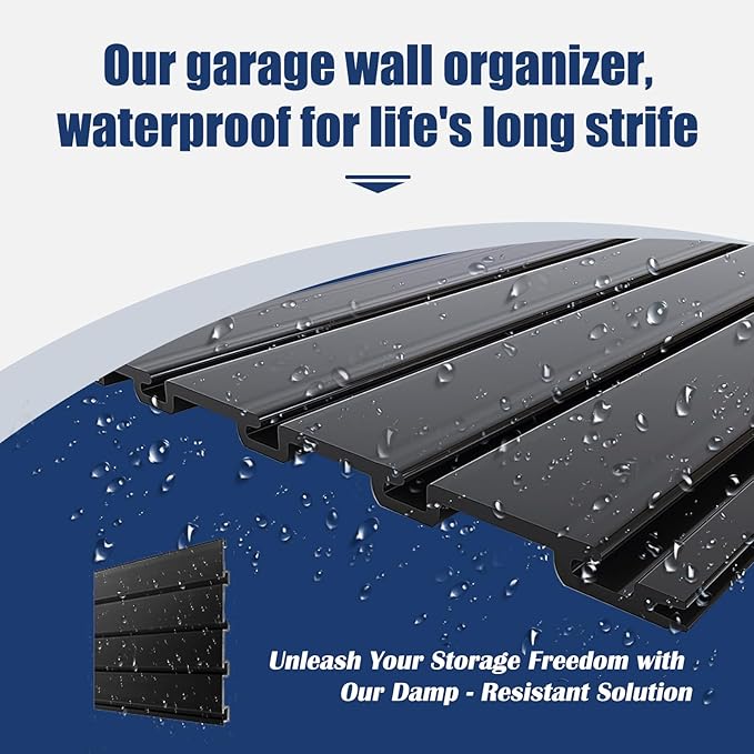 Single Slat Wall Panel (24"x9") - Small PVC Board for DIY Workshop, Bedroom Storage, No Hooks Included. The Slats are only about an inch apart, PVC slate wall panels for Storage (Small-sized, 24"×9")