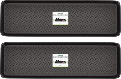 Matace 2 Pack Rubber Extra Large Shoe Tray for Entryway,Long Boot Tray,Slim Boot Mat for Indoor and Outdoor Use,16x55 in, Rectangular (Pack of 2)