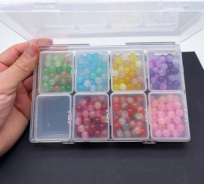 Tackle Box Organizer - Plastic Storage with Removable Compartment, Small Parts, Craft & Sewing Accessories (8-GRIDS)