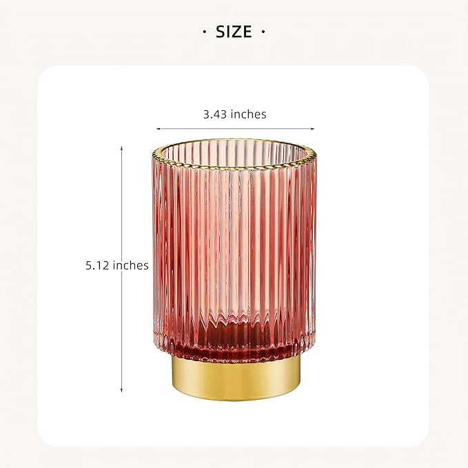 LEICURACE Makeup Brush Holder Organizer,Toothbrush Holders,Desk Pen Pencil Holder,Multifunctional Vintage Glass Brush Cup(A3-22-US)