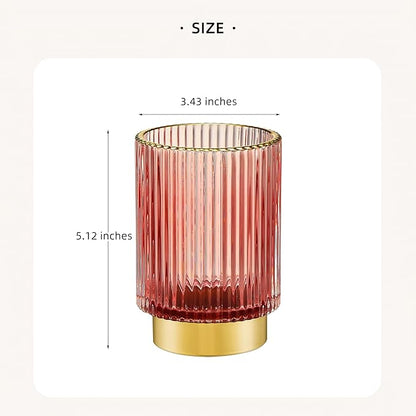 LEICURACE Makeup Brush Holder Organizer,Toothbrush Holders,Desk Pen Pencil Holder,Multifunctional Vintage Glass Brush Cup(A3-22-US)