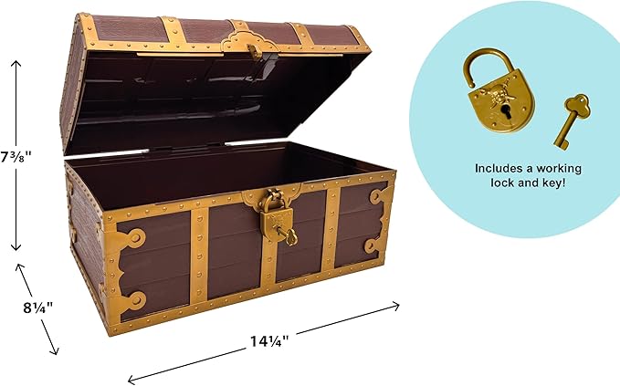 Teacher Created Resources Treasure Chest with Lock and Key (TCR6054)