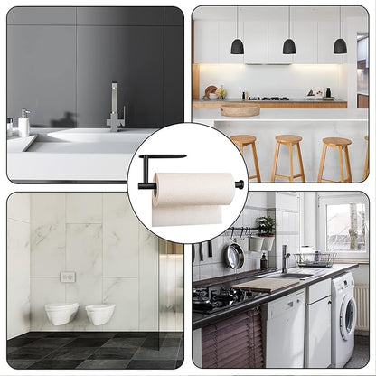 Paper Towel Holders,Paper Towels Rolls,Paper Bulk- Self-Adhesive Under Cabinet Wall Mount Countertop,Both Available in Adhesive and Screws,for Kitchen, Pantry, Sink, Bathroom，Stainless Steel Rose Gold
