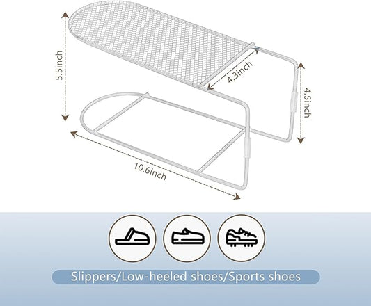 CiBiZi Shoe Slots Organizer 20Pack Metal Shoe Stackers for a Pair of Shoes Display Shelf Shoe Holder Shoe Storage Closet Organizers Shoe Space Saver Organizador de Zapatos White