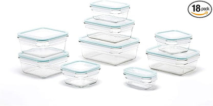 Glasslock Oven and Microwave Safe Glass Food Storage Containers 18 Piece Set