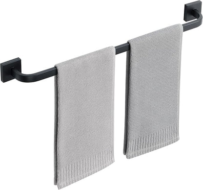 Alise Towel Bar for Bathroom,24'' Towel Holder Black Towel Racks for Bathroom Wall Mount,SUS304 Stainless Steel Towel Rail Towel Hanger for Wall,Matte Black