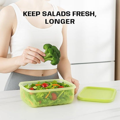 LocknLock HLE5300 Fresh-Block Plastic Food Storage Container with Lid for Fruits, Veggies, Produce, Meal Prep, Leftovers, BPA-Free, Airtight, Leakproof, Microwave, Dishwasher, Freezer-Safe, 760ml