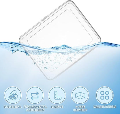 Jetec 6 Pieces Mini Plastic Clear Beads Storage Containers Box for Collecting Small Items, Beads, Jewelry, Business Cards, Game Pieces, Crafts (5 x 4 x 1.3 Inch)