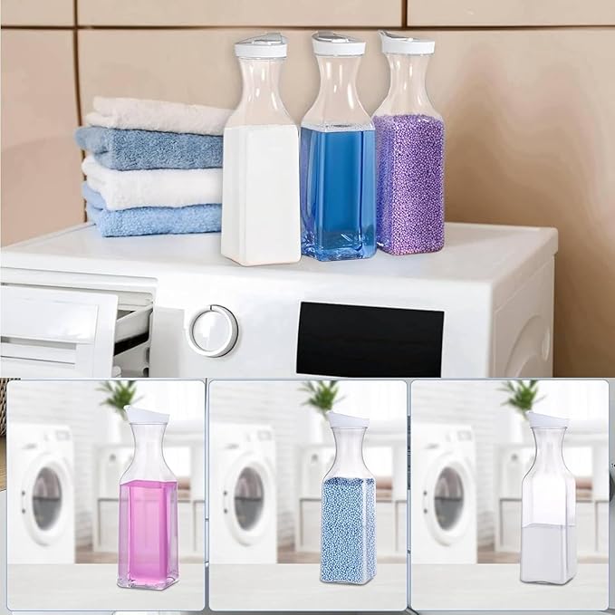 Detergent Storage, 1.5 L Large Capacity Detergent Powder Storage Box, Detergent Box, Detergent Container, 3 pcs,For Detergent, On Fabric Softener Storage